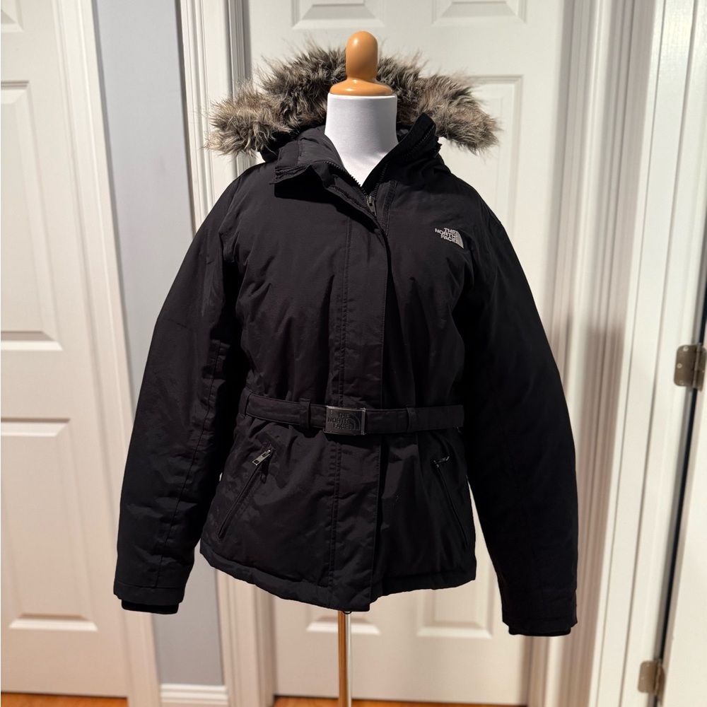 The North Face Women's Black Winter Jacket with Fur Hood